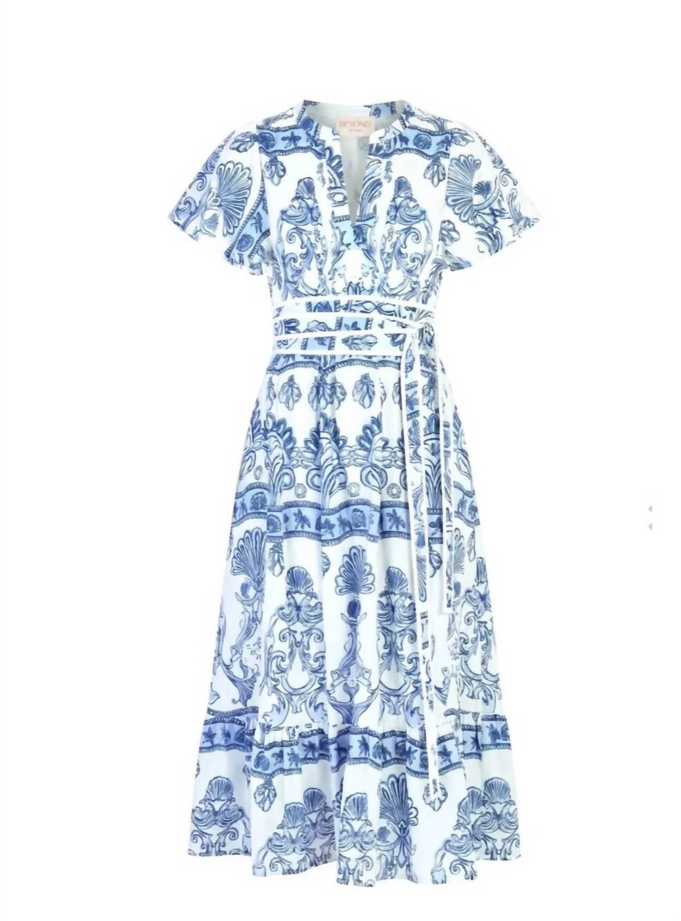 NEW BEYOND BY VERA women's leni dress in blue